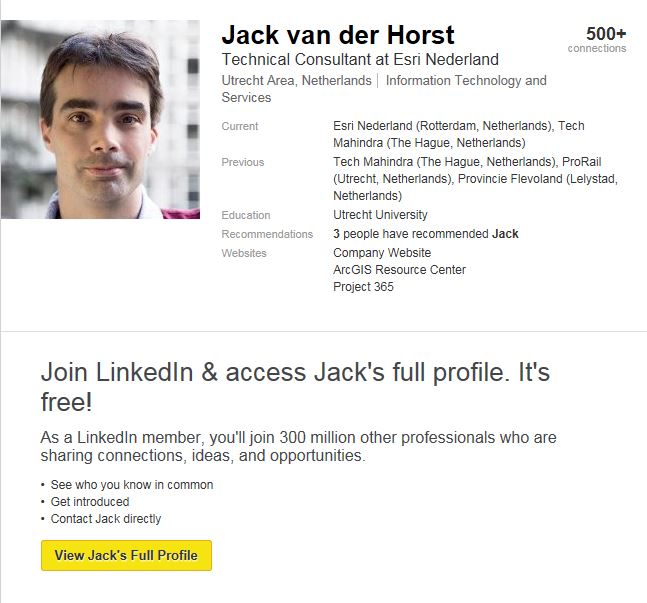 LinkedIn profiel Jack van der Horst